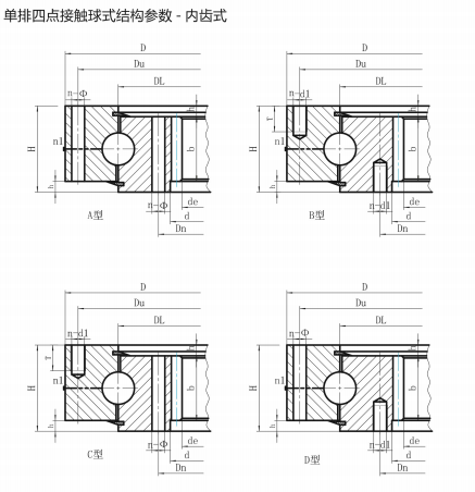 (QN系列)单排四点接触球式leyu·乐鱼（中国）体育官方网站内齿